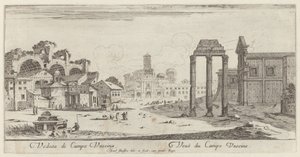 Udsigt over Campo Vaccina af Israël Silvestre