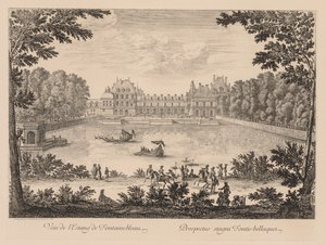Udsigt over Etang de Fontainebleau, 1666. af Israël Silvestre