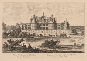 Udsigt over Château de Chambord, fra indgangssiden af Israël Silvestre