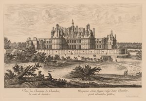 Udsigt over Château de Chambord, fra siden af ​​indgangen, 1678.