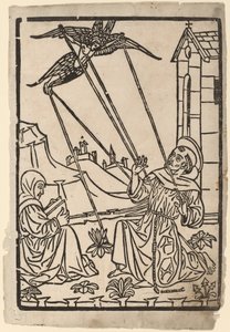 Saint Francis modtager Stigmata af Italian 15th Century
