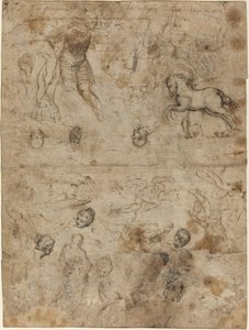 Studieark af Italian 16th Century