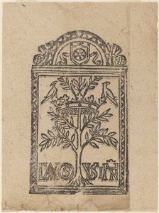 Træ med krone og to fugle af Italian 16th Century