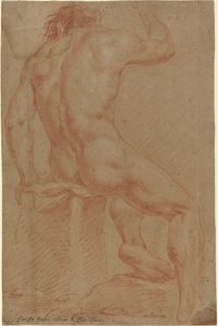 Nøgen mandsfigur [recto]