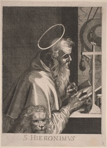 Sankt Jerome af Italian 17th Century, after Aegidius Sadeler II