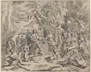 Allegori af maleri af Italian 17th Century, after Pietro Testa