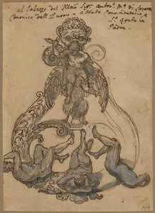 Dørknakker med Zeus Vanguishing Giants af Italian 17th Century or Italian 18th Century