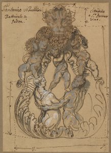 Dørknakker med Triton, Nereid og Putti af Italian 17th or 18th Century