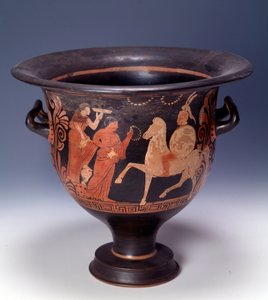 Krater fra Cumae repræsenterer en offerscene (terracotta, 320-310 f.Kr.)