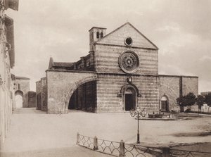 Assisi: Kirke og kloster i S Chiara, Filippo da Campello (s/h-foto) af Italian Photographer