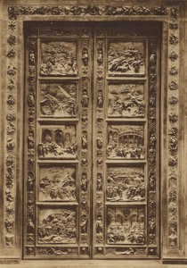 Firenze / Firenze: Baptistery, The Main Door, Lorenzo Ghiberti (s/h foto) af Italian Photographer