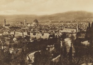 Firenze / Firenze: Panorama af Firenze set fra S Miniato al Monte (s/h foto) af Italian Photographer