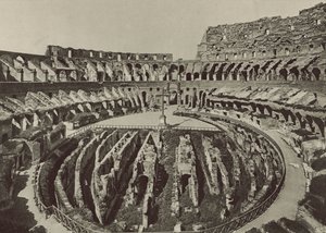 Flavian Amphitheater eller Colosseum med de nye udgravninger af Italian Photographer