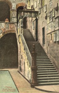 Firenze, Italien, Bargello, Trappe af Italian Photographer