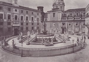 Italien: Palermo, Piazza Pretoria (s/h foto) af Italian Photographer