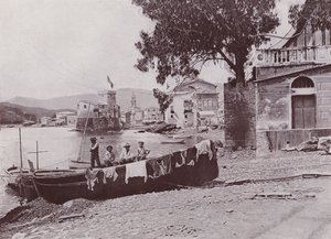 Italien: Rapallo, havnen (s/h foto)