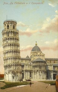 Det skæve tårn i Pisa og Pisa-katedralen af Italian Photographer