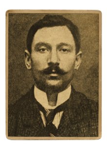 Krusbillede af Vincenzo Peruggia, italiensk maler, der stjal Mona Lisa fra Louvre den 21. august af Italian Photographer
