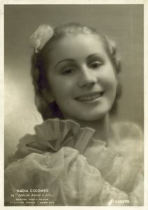 Nadia Colombo, italiensk ballerina (s/h-billede) af Italian Photographer