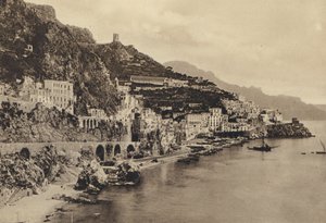 Napoli: Amalfi, Panorama (s/h foto) af Italian Photographer