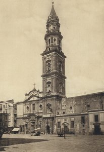 Napoli: Kirke og Piazza Del Carmine (s/h foto) af Italian Photographer