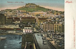 Napoli, Italien, Panorama, Castel S Elmo af Italian Photographer