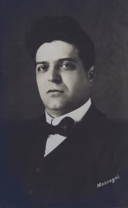 Pietro Mascagni, italiensk komponist af operaen Cavalleria Rusticana (s/h foto) af Italian Photographer