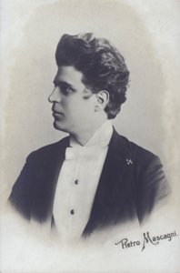 Pietro Mascagni, italiensk komponist af operaen Cavalleria Rusticana (s/h foto) af Italian Photographer