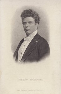Pietro Mascagni, italiensk komponist af operaen Cavalleria Rusticana (s/h foto) af Italian Photographer