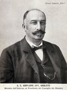 Portræt af Giovanni Giolitti (1842-1928), italiensk politiker. af Italian Photographer