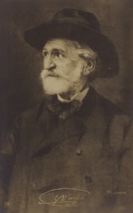 Portræt af Giuseppe Verdi af Italian Photographer