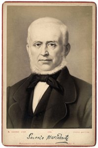 Portræt af Saverio Mercadante (1795-1870), italiensk komponist. af Italian Photographer