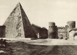Caius Cestius pyramide af Italian Photographer