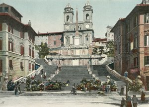 Rom, Den Spanske Trappe (farvefoto) af Italian Photographer