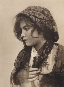 Sicilia / Sicilien: Siciliansk kostume (s/h-foto) af Italian Photographer