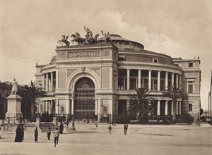 Sicilia / Sicilien: Politeama Garibaldi, Arch Damiani (s/h-foto) af Italian Photographer