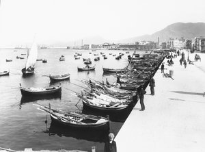 Havnen i Palermo, Sicilien, ca. 1920 af Italian Photographer