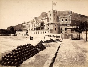 Prinsens palads i Montecarlo, i fyrstedømmet Monaco af Italian Photographer