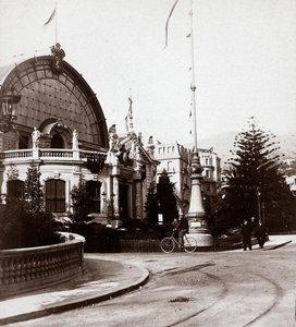 Indgangen til Fine Arts Exposition i Montecarlo, i 1898, 25/02/1898 (s/h foto) af Italian Photographer