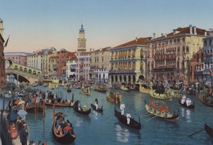 Venedig, Regattaer på Canal Grande (farvet foto)