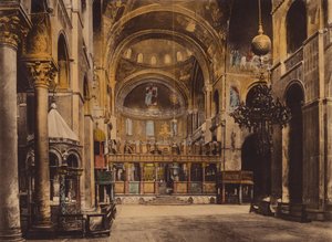 Venezia / Venedig: Inde i S Marco-kirken (foto i farver) af Italian Photographer