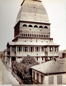 Udsigt over den Antonellianske Muldvarp i Torino, ca. 1878 af Italian Photographer