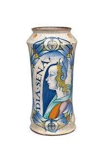 I Deruta Maiolica "Bella Donna" Albarello, c.1510-20 af Italian School