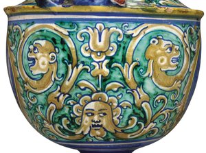 En Deruta maiolica vase med to håndtag, ca. 1525-50 af Italian School