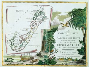 Et kort over Bermuda, 1775-85 af Italian School