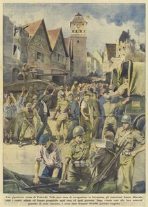Et gigantisk raid af tyskere (farvelitografi) af Italian School