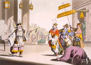 En teaterforestilling i det fri, ca. 1820-30