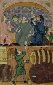 Tilføj 27695 f.14 Drikskab, fra Afhandling om lasterne (vellum) af Italian School