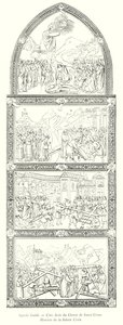 Agnolo Gaddi, højre side af koret i Santa Croce, Det hellige kors historie (gravering) af Italian School