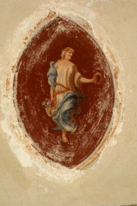 Allegori om overflod, Fresko, Ternengo Gromo-paladset (16. århundrede), middelalderkvarteret i Piazzo, Biella, Piemonte, Italien af Italian School
